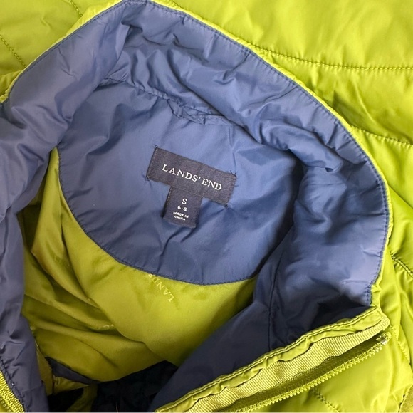Lands End Green Quilted Puffer Vest, Small - Picture 5 of 7